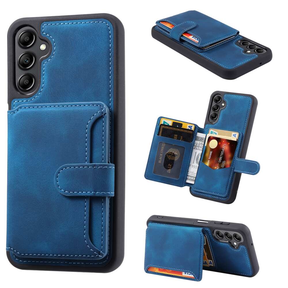 Samsung Galaxy A55 5G Case Skin Feel PU Leather - Peacock Blue