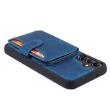 Samsung Galaxy A55 5G Case Skin Feel PU Leather - Peacock Blue