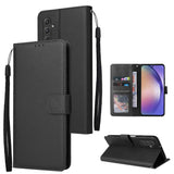 Samsung Galaxy A55 5G Case Three Card PU Leather Flip - Black