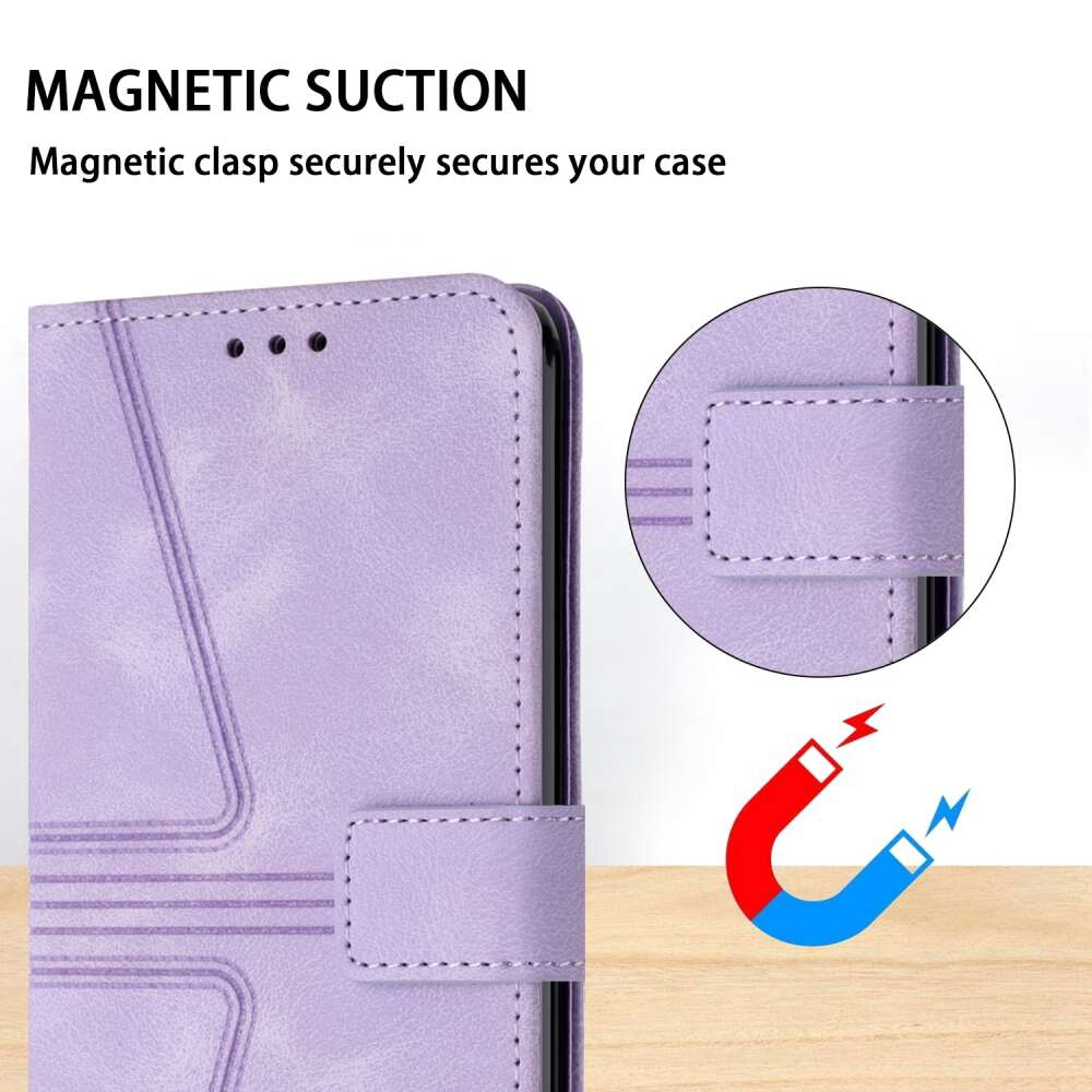 Samsung Galaxy A55 5G Case Triangle Solid Color Flip - Purple