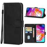 Samsung Galaxy A70 Case PU Leather Secure Flip Wallet - Black