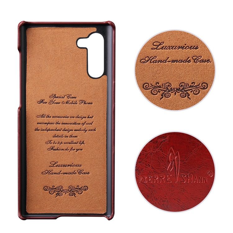 Samsung Galaxy Note 10 Case Fierre Shann Retro Oil Wax Texture