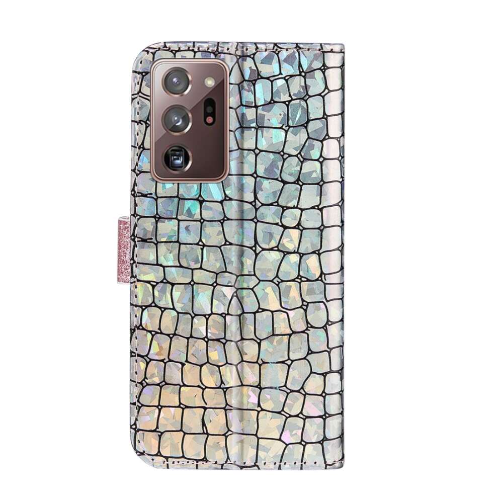 Samsung Galaxy Note20 Ultra Case Made With PU Leather and TPU - Silver