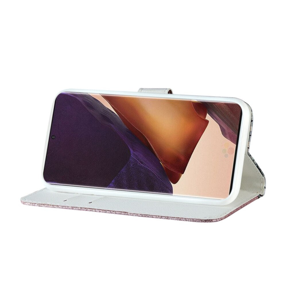 Samsung Galaxy Note20 Ultra Case Made With PU Leather and TPU - Silver