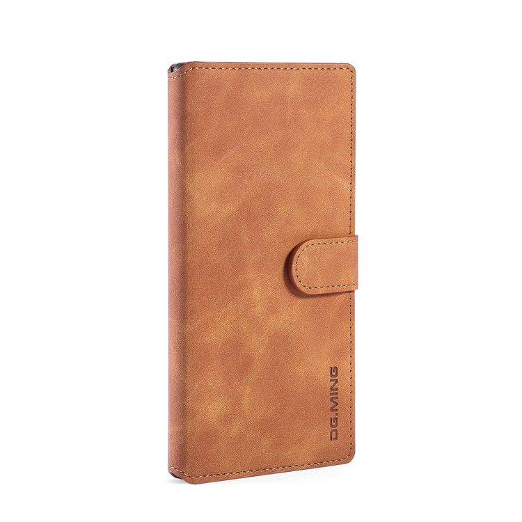Samsung Galaxy S10 Case DG.MING Secure Flip Wallet - Brown