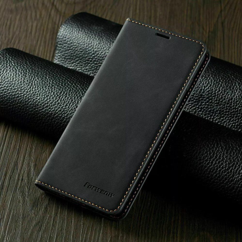 Samsung Galaxy S10 Plus Case PU Leather Wallet - Black