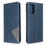 Samsung Galaxy S20 Plus Case Rhombus Texture Wallet - Blue