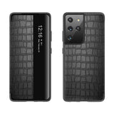 Samsung Galaxy S21 Plus 5G Case Made With PU Leather + TPU - Black