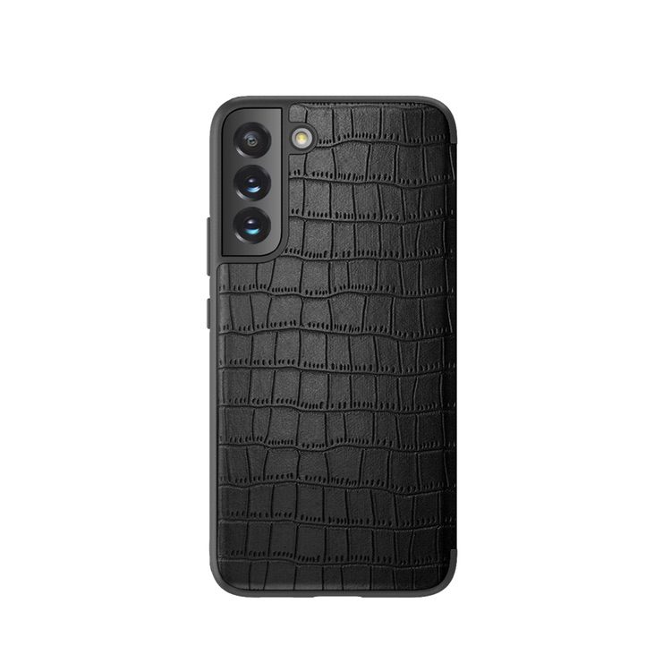 Samsung Galaxy S22 5G Case Crocodile Texture Window View - Black