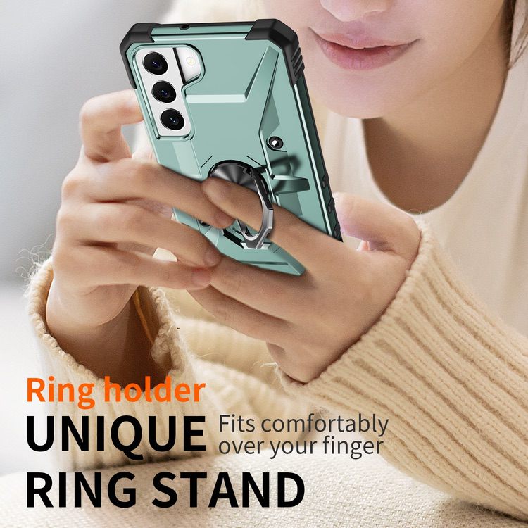 Samsung Galaxy S22 5G Case with Metal Ring Holder - Black