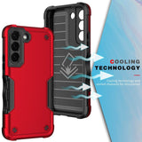 Samsung Galaxy S22 Plus 5G Case Armor Heavy Duty Non-Slip - Red