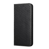 Samsung Galaxy S22 Plus 5G Case Carbon Fiber Texture Wallet - Black