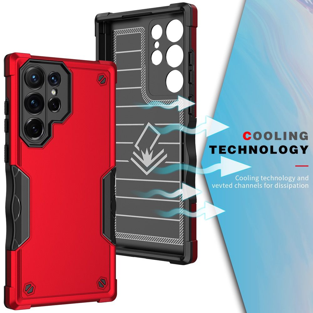 Samsung Galaxy S22 Ultra 5G Case Armor Heavy Duty - Red