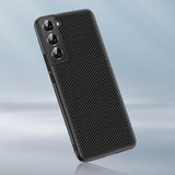 Samsung Galaxy S22 Ultra 5G Case Secure Carbon Fiber Texture - Black