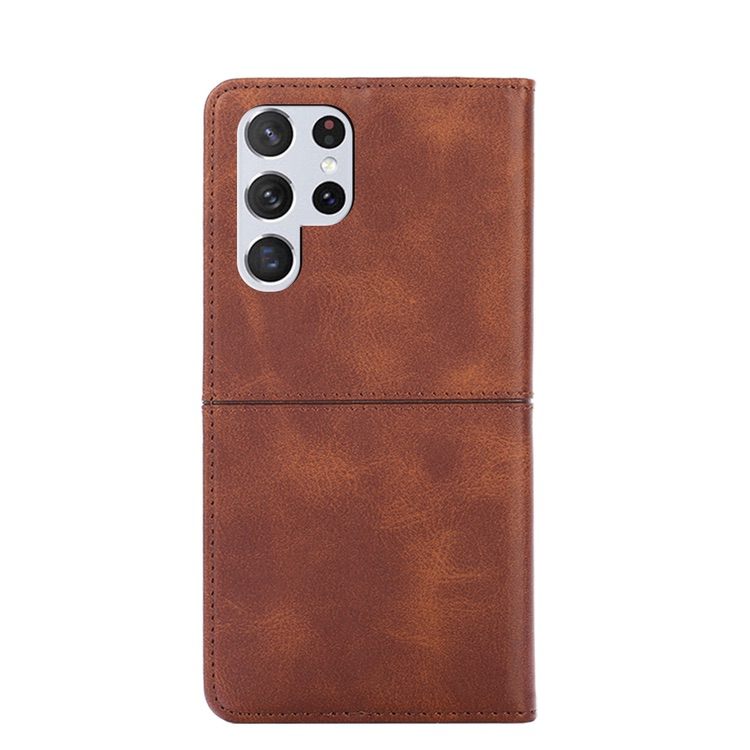 Samsung Galaxy S22 Ultra 5G Case Secure Magnetic Wallet - Dark Brown
