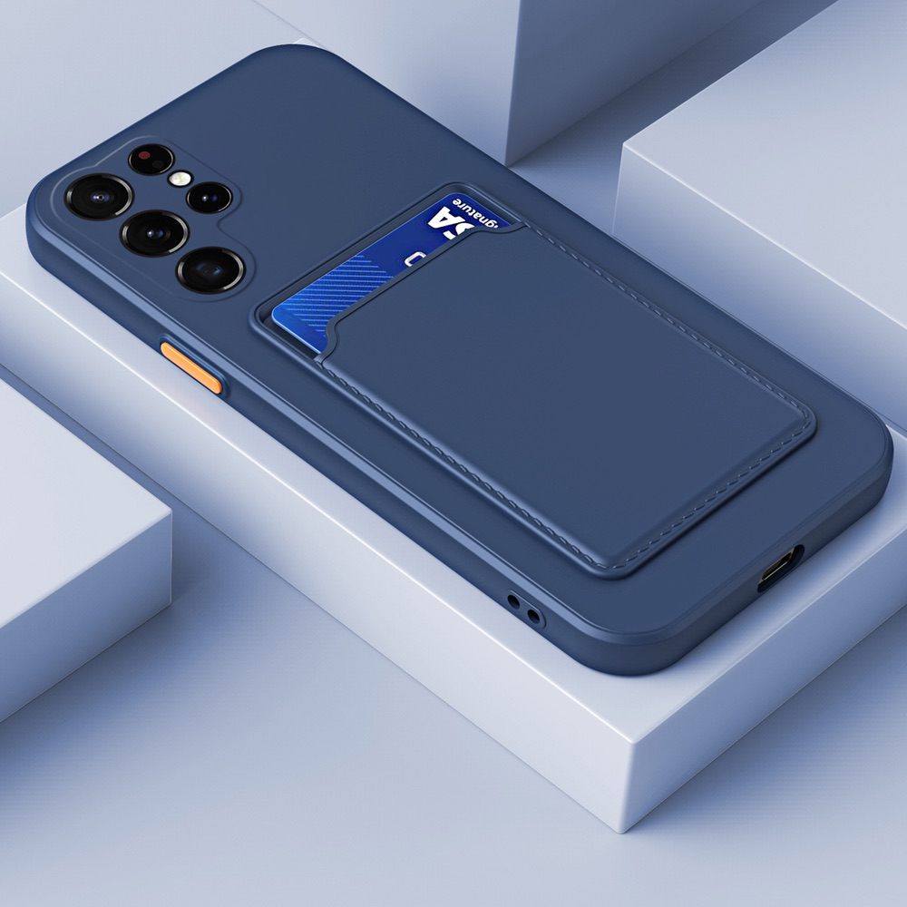 Samsung Galaxy S22 Ultra 5G Case With Card Slot Made With TPU - Dark Blue