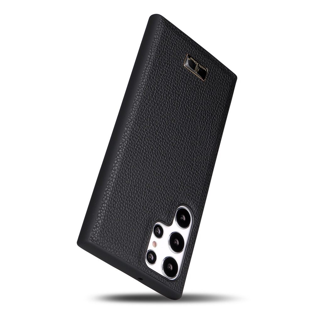 Samsung Galaxy S22 Ultra Case Fierre Shann Protective - Lychee Black