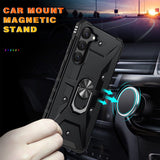 Samsung Galaxy S23 5G Case with Metal Ring Holder - Black