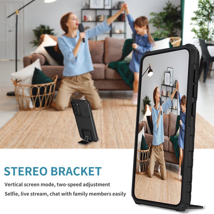 Samsung Galaxy S23 5G Case With Stereoscopic Holder - Black