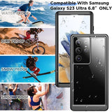 Samsung Galaxy S23 Ultra 5G Case Redpepper IP68 Waterproof - Black
