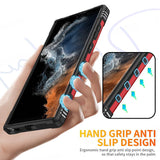 Samsung Galaxy S23 Ultra 5G Case with Metal Ring Holder - Red