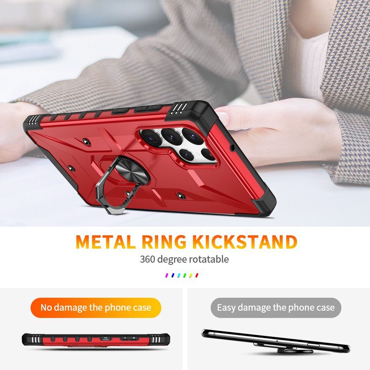 Samsung Galaxy S23 Ultra 5G Case Made With TPU and PC - Red