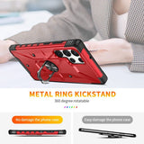 Samsung Galaxy S23 Ultra 5G Case with Metal Ring Holder - Red