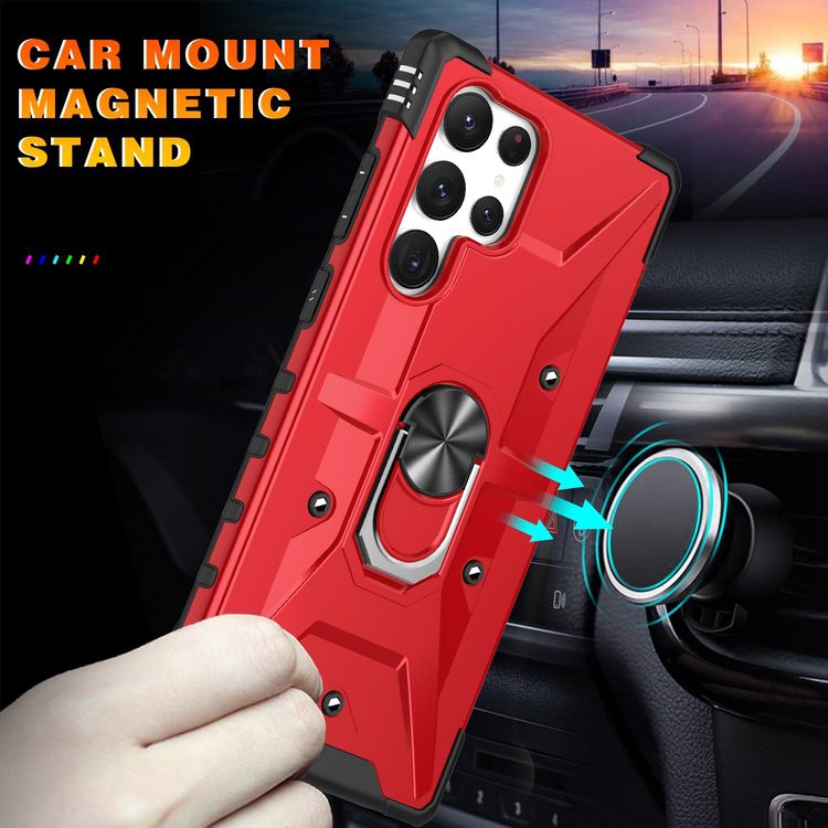 Samsung Galaxy S23 Ultra 5G Case Made With TPU and PC - Red
