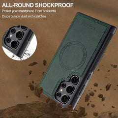 Samsung Galaxy S23 Ultra 5G LC.IMEEKE MagSafe PU Leather Case - Forest Green