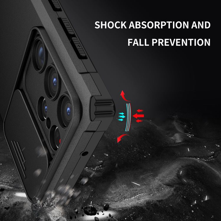 Samsung Galaxy S23 Ultra 5G Case With Stereoscopic Holder - Black