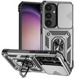 Samsung Galaxy S24 5G Case Camshield and Magnetic Holder - Silver