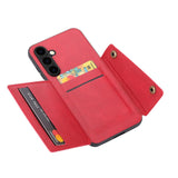 Samsung Galaxy S24 5G Case Double Buckle Magnetic - Red