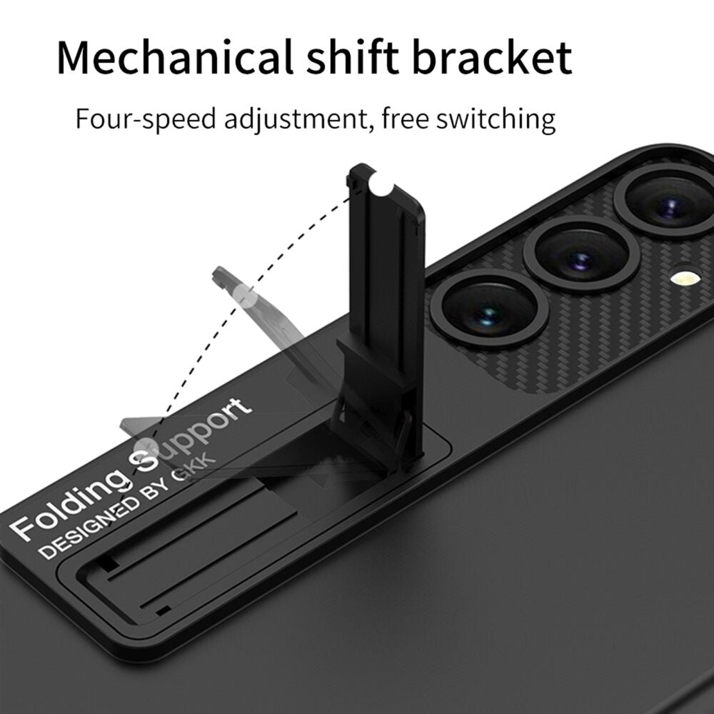 Samsung Galaxy S24 5G Case GKK Ultra-thin Shockproof with Holder - Black