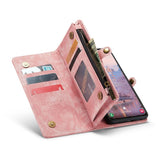 Samsung Galaxy S24 5G Case Multi-slot Detachable Protective Wallet - Pink