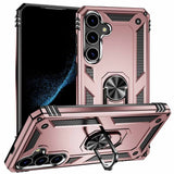 Samsung Galaxy S24 5G Case with Metal Ring Holder - Rose Gold