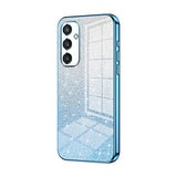 Samsung Galaxy S24 Case With Gradient Glitter Powder Electroplated - Blue