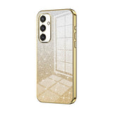 Samsung Galaxy S24 Case With Gradient Glitter Powder Electroplated - Gold