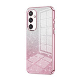 Samsung Galaxy S24 Case With Gradient Glitter Powder Electroplated - Pink