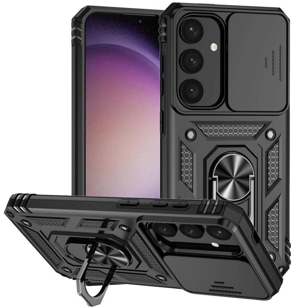 Samsung Galaxy S24 Plus 5G Case Camshield and Magnetic Holder - Black