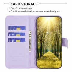 Samsung Galaxy S24 Plus 5G Case Diamond Lattice PU Leather Wallet - Purple