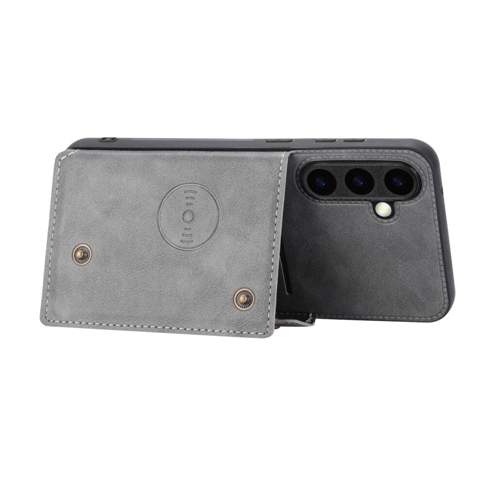 Samsung Galaxy S24 Plus 5G Case Double Buckle Magnetic - Grey