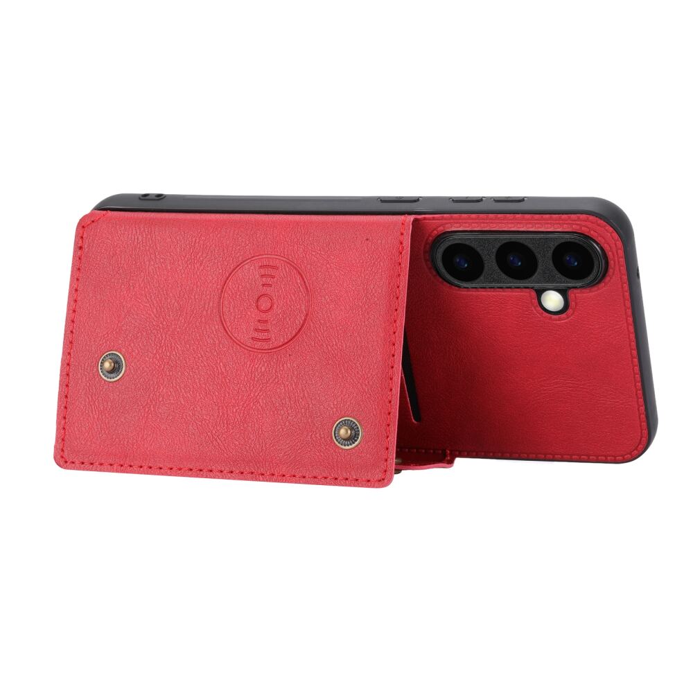 Samsung Galaxy S24 Plus 5G Case Double Buckle Magnetic - Red