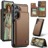 Samsung Galaxy S24 Plus 5G Case RFID Anti-theft PU Leather - Brown