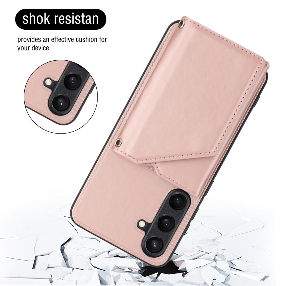 Samsung Galaxy S24 Plus 5G Case With Skin Feel PU Leather - Rose Gold