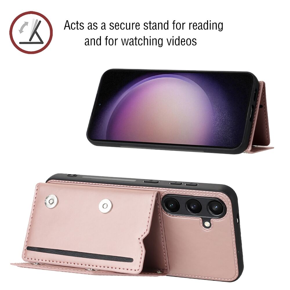 Samsung Galaxy S24 Plus 5G Case With Skin Feel PU Leather - Rose Gold