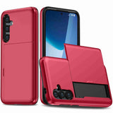 Samsung Galaxy S24 Plus 5G Case with Two Card Slots - Red