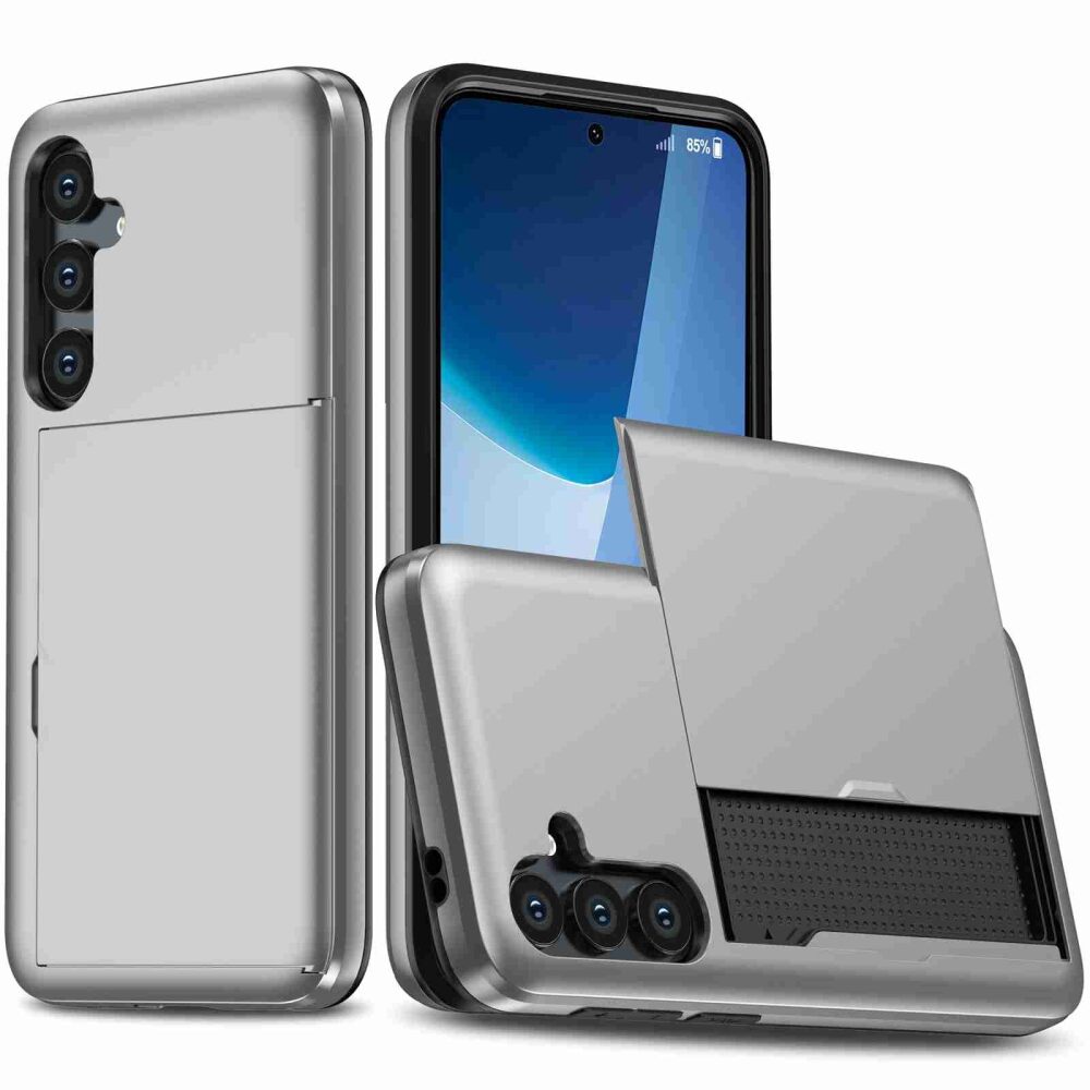 Samsung Galaxy S24 Plus 5G Case with Two Card Slots - Silver