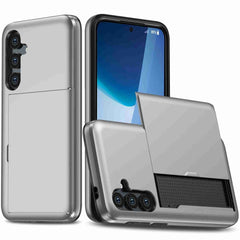 Samsung Galaxy S24 Plus 5G Case with Two Card Slots - Silver