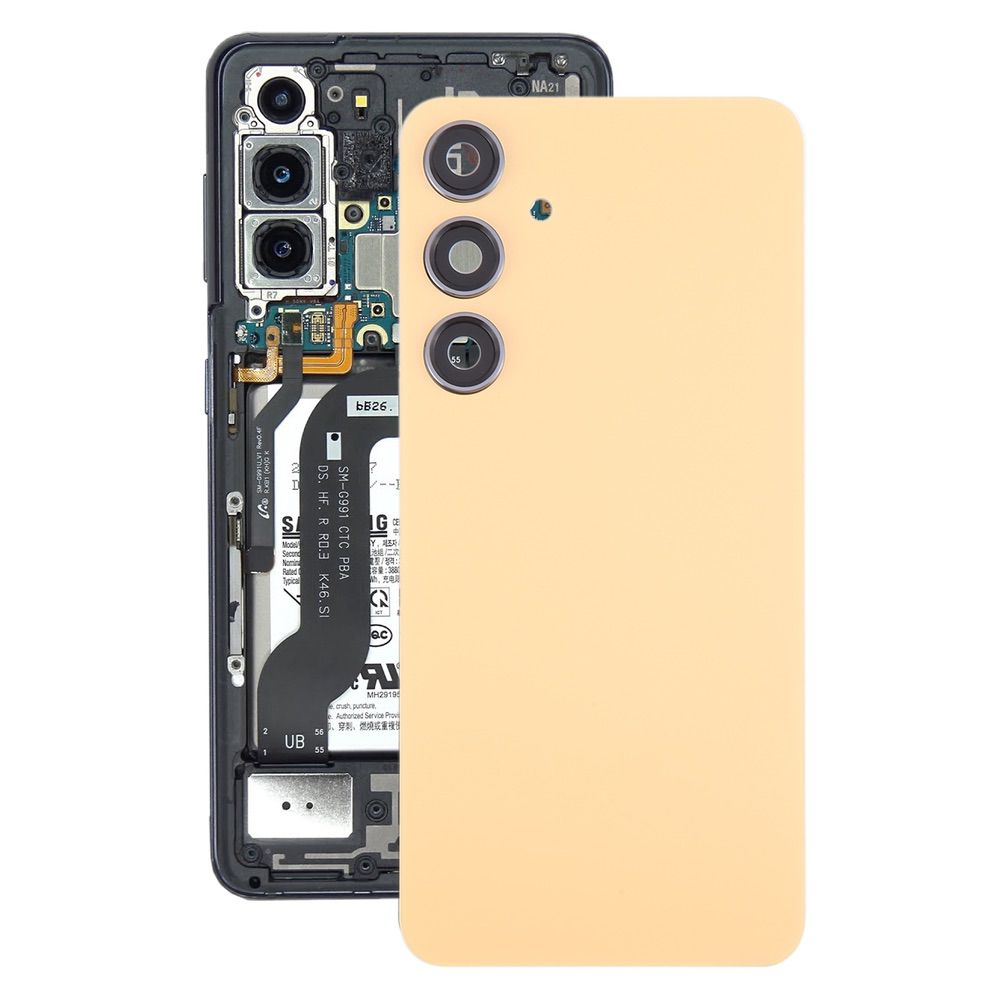 Samsung Galaxy S24+ Battery Cover with Camera Lens Cover - Yellow