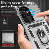 Samsung Galaxy S24 Ultra 5G Case Camshield and Magnetic Holder - Silver